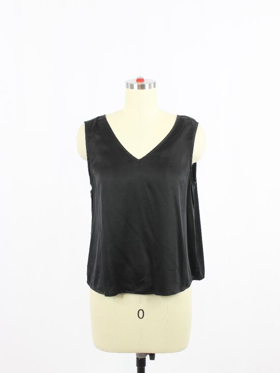 lunya Other - LUNYA Black Washable 100% Silk Crepe V-Neck Open Back A-Line Tank, Size XS